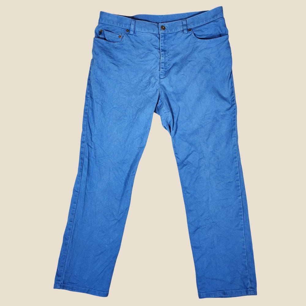 Lauren Jeans Co Ralph Lauren Pants Womens 16 Blue Excellent Straight Leg Stretch